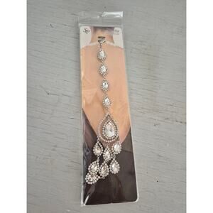 Rhinestone Medallion Back Necklace Extender